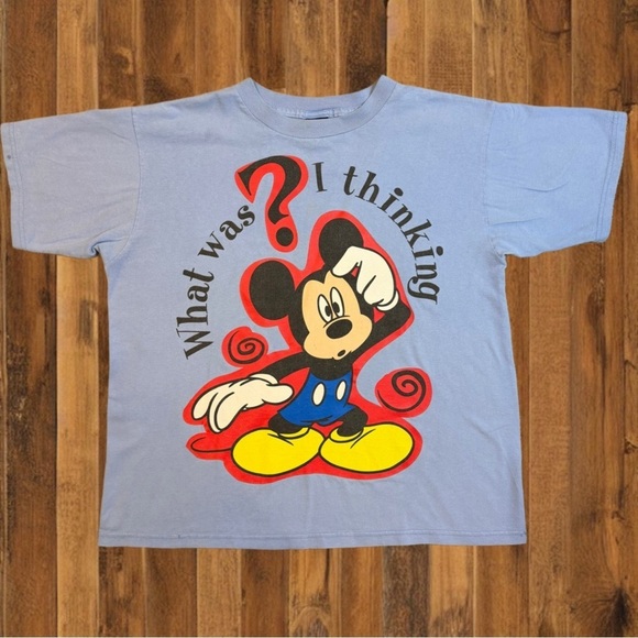 Disney Tops - Vintage Mickey Unlimited “What Was I Thinking?” Tee – Size 1X
